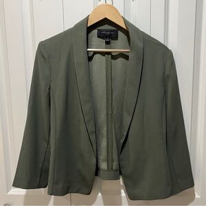 New without Tags Ann Taylor Olive Green Blazer Suit Jacket Coat Women’s Size 10